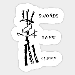 Swords Gift One Piece Men's for Best Friends Sticker